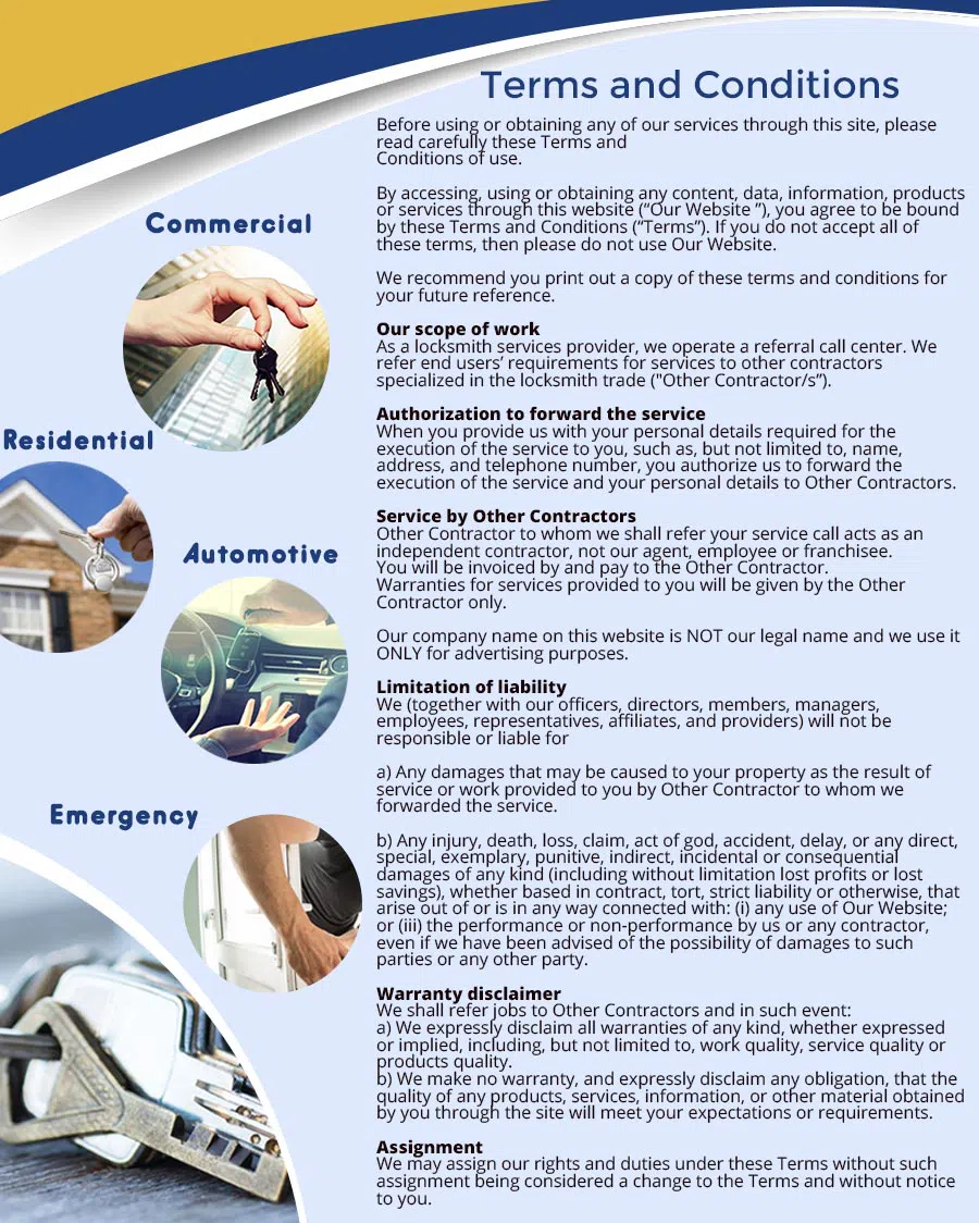 City Locksmith Store Campbell, CA 408-273-9381 - terms-ls